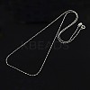 Anti-Tarnish Trendy Unisex Rhodium Plated 925 Sterling Silver Chain Necklaces STER-M034-B-19-6