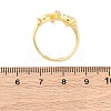 Brass Micro Pave Clear Cubic Zirconia Finger Rings for Women RJEW-U047-06G-5