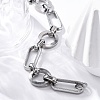 Tarnish Resistant 304 Stainless Steel Oval Link Chain Bracelets BJEW-I293-03P-3