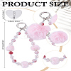 1Pc Round Resin & Alloy Pendant Decorations HJEW-LP0001-61-2