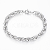 Tarnish Resistant 201 Stainless Steel Rope Chain Bracelets BJEW-F292-09P-1