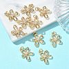 SHEGRACE Brass Micro Pave Clear Cubic Zirconia Pendants XGRQ3P951-630G-4