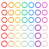 140Pcs 14 Styles Plastic Twisted Loose Leaf Book Binder Hinged Rings FIND-TA0008-26-1