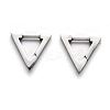 Tarnish Resistant 304 Stainless Steel Triangle Huggie Hoop Earrings STAS-H156-02C-P-1