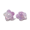 Iridescent Acrylic Bead Caps OACR-C021-08F-2