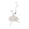 Christmas Transparent Acrylic Ballet Big Pendant Decorations LS-HJEW-F017-04-2