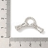 Rack Plating Brass Pave Black Cubic Zirconia Hands with Rings Links Connector Charms LS-KK-A229-13P-3