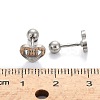 Tarnish Resistant 201 Stainless Steel Barbell Cartilage Earrings EJEW-R147-34-4