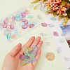 100Pcs 10 Style Two Tone Transparent Spray Painted Glass Pendants GLAA-SC0002-15-3