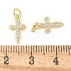 Brass Micro Pave Cubic Zirconia Charms KK-U056-26G-3