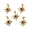 Rack Plating Brass Micro Pave Cubic Zirconia Pendants KK-P235-02G-3