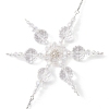 Glass Snowflake Pendant Decorations HJEW-TA00237-4