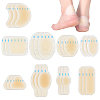 18Pcs 9 Styles Silicone Heelpiece Adhesive Pads AJEW-AR0004-88-1