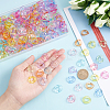 240Pcs 8 Colors Transparent Acrylic Linking Rings MACR-PH0001-46-6