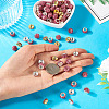 120Pcs 4 Styles Flat Round Iron Rhinestone Spacer Beads FIND-TA0005-68-7
