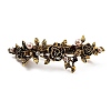Flower Alloy Rhinestone Hair Barrettes PHAR-S604-01AG-04-1