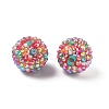 Round Resin Rhinestone Beads OACR-Z035-02C-2