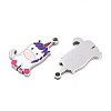 304 Stainless Steel Enamel Charms STAS-L022-289P-2