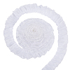 8 Yards Polyester Pleated Lace Trim OCOR-WH0080-87C-1