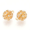 Brass Micro Pave Cubic Zirconia Charms KK-N261-82G-2