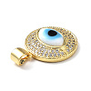 Real 18K Gold Plated Brass Clear Cubic Zirconia Pendants ZIRC-L102-12G-09-4
