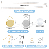 DIY Blank Dome Brass & Iron Earring & Necklace Making Kits DIY-HS0001-05A-2