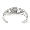 Non-Tarnish 304 Stainless Steel Hollow Open Cuff Bangles BJEW-Q348-03P-03-3