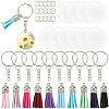 DIY Blank Double-sided Heat Transfer Aluminium Pendant Keychain Making Kits DIY-SP0005-26D-1