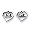 Non-Tarnish 304 Stainless Steel Charms STAS-N092-84-2