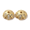 Brass Micro Pave Cubic Zirconia Bead Cap KK-E068-VF849-2-3