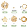 DIY Flat Round Charms Cuff Ring Making Kit DIY-DR0001-22G-2