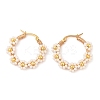 PVD Vacuum Plating 304 Stainless Steel Flower Hoop Earrings EJEW-U017-01G-04-1