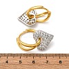 Brass Micro Pave Clear Cubic Zirconia Hoop Earrings EJEW-D322-08PG-02-5
