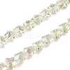 Electroplate Transparent Glass Beads Strands EGLA-U004-03A-HP06-1