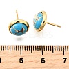 Brass Half Round Stud Earrings EJEW-Z124-01G-5