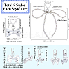 5Pcs 5 Styles Plastic Bowknot Pendant Decorations KEYC-BBC0001-14-2
