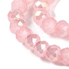 Baking Electroplate Glass Beads Strands DGLA-A039-J8mm-B08-2