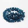Transparent Faceted Teardrop Glass Beads Strands GLAA-J069-05-2