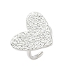 Heart Brass Cuff Rings for Women RJEW-A069-09P-4
