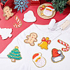 12Pcs 6 Style Christmas Theme Towel Embroidery Cloth Self Adhesive Patches PATC-FG0001-46-5