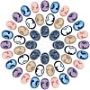 Resin Cameo Lady Head Cabochons CRES-CA0001-02-2