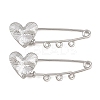 Radiant Heart 304 Stainless Steel Safety Pins Brooch Findings SA-CBA098D-15C-P03-1
