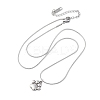 304 Stainless Steel Dog Paw Print Pendant Necklaces for Women NJEW-Z044-13P-4