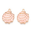 Rack Plating Alloy Enamel Pendant ENAM-Q449-12G-03-1
