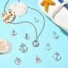 100Pcs 10 Styles Tibetan Style Alloy Charms TIBEP-CJ0001-54-6