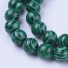 Synthetic Malachite Beads Strands G-I199-32-8mm-F-2