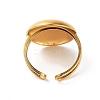 304 Stainless Steel Open Cuff Rings for Women RJEW-Z044-03G-01-3