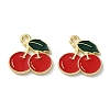 Fruit Alloy Enamel Charms PALLOY-S058-01LG-10-1