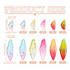 20Pcs 10 Styles Transparent Resin Big Pendants RESI-TA0003-25D-3
