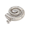 Rack Plating Brass Clear Cubic Zirconia Pendants KK-M293-21P-2